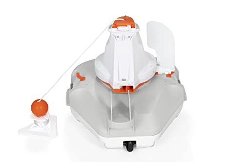 Bestway Flowclear AquaGlide Automatic Pool Cleaning Robot | Robotic Vacuum Cleaner Features Cordless, Rechargeable Battery | Designed for Flat-Bottom Above Ground and Inground Swimming Pools