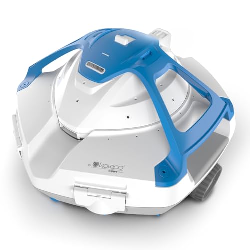 KOKIDO 2025 Medium Duty Robotic Pool Cleaner, 15.9GPM Strong Suction, 3X Storage Size, 2X Oversize Debris Inlet, Auto Parking, Easy Cleaning, 75-mins runtime, Flat Pools up to 700 sq.ft, XTROJET 420