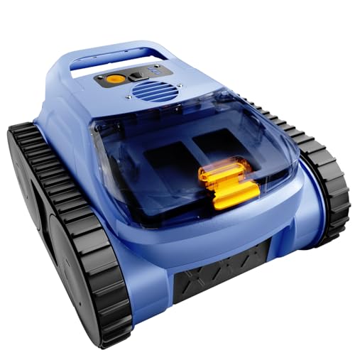 2025 New Pool Vacuum, Robotic Pool Cleaner Wall Climbing Pool Robot Vacuum, Sonar Navigation Above Ground and Inground Pools, Up to 180 Mins Run time Brushless Motor, up to 2000 Sq.ft