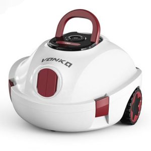 VONKO P10 Pool Vacuum for Above Ground Pool, Cordless Robotic Pool Cleaner and Above Ground Pool Vacuum, Automatic Pool Vacuum with 100-Min Runtime, Self-Parking,Matte White