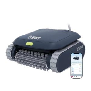 BWT ES800 Corded Pool Robot – Automatic Robotic Pool Cleaner with App Control, 4000 GPH Suction, Smart Gyroscopic Navigation, Wall & Waterline Scrubbing for Pools up to 49 Ft