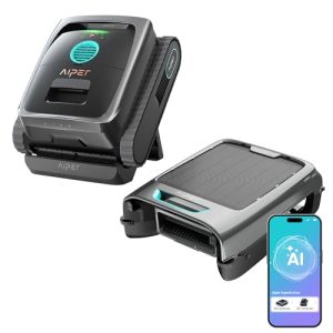 AIPER Experts Duo: Cordless Pool Cleaner Robot & Solar Pool Skimmer, Gray