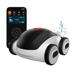(2026 HIGGSINNO) Cordless Pool Vacuum Robot, Robotic Pool Cleaner with APP Control, Smart Navigation, Dual Filtration, 240-Min Runtime, 6L Basket, Automatic Cleaner for Above Ground Pools