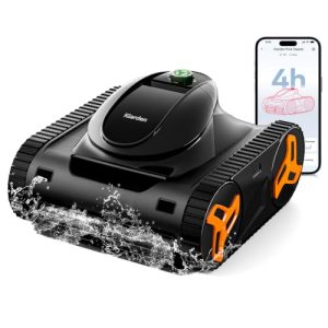 iGarden KN40 Cordless Robotic Pool Cleaner 4 H Runtime Above/Inground Pool