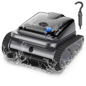 2026 Upgrade OUCAXIA Robotic Pool Vacuum, 4L Large Capacity Pool Vacuum for Inground & Above Ground Pools Wall Climbing Pool Robot for Floor/Wall/Waterline/All Cover Up to 2200sq.ft, Auto-Parking