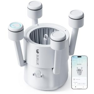 BUBLUE F10 Pool Surface Skimmer Robot,Robotic Pool Skimmer,Space White