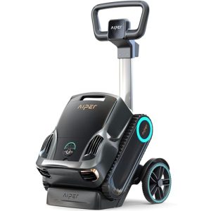 Aiper Scuba X1 Pro Max All-in-One Pool Cleaning Robot & Skimmer with Caddy, 8,500 GPH Suction Pool Vacuum, Ultra-fine Filtration, Smart Surface Parking, for All Inground Pools, Gray