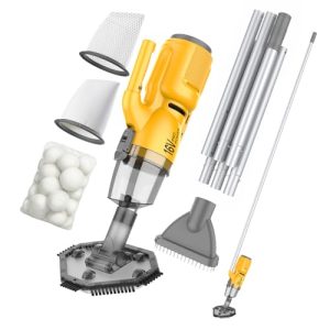Novoque 16V Cordless Handheld Pool Vacuum with 3-Stage 3D Micro-Filtration