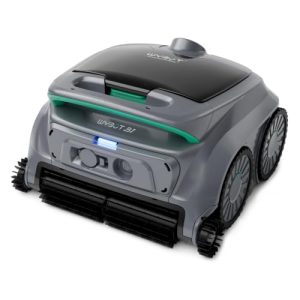 WYBOT B1C Robot Pool Vacuum for Inground Pools, Cordless Robotic Pool Cleaner with Quad-Roller Brushes, Edge Cleaning, Wall & Floor Coverage, High Obstacle Crossing, Smart Navigation, Gray Green