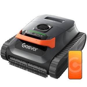 (2026 Upgrade) Gosvor Pool Vacuum LiteVac G1, Wall & Waterline & Shallow Area Cleaning, Up to 200-Min Runtime, Ultra-fine Filter, 15.2 lbs, Smart Navigation & App, for Pools up to 2153 sq.ft, Orange