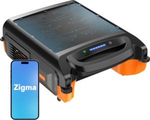 (2026 New) Zigma Solar Pool Skimmer, Robotic Pool Surface Skimmer Cleaner with App Control, 7L Large Basket 24/7 Cleaning Smart Obstacle Avoidance Dual Charging Options Ideal for Above Ground Pools