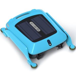 Solar Powered Pool Skimmer Robot, Automatic Pool Surface Cleaner with Dual Charging, Smart Radar Obstacle Avoidance, 24/7 Surface Cleaning for Inground & Above Ground Pools