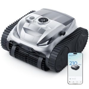 BUBLUE Bubot 710 Gen2 Cordless Robotic Pool Cleaner for Inground Pools, Pool Vacuum with 210 Min Runtime, Strong Suction, Smarter Navigation, Floor/Wall/Waterline/Shallow Area Cleaning, Silver