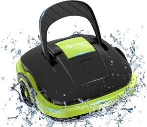 WINNY POOL CLEANER Cordless Robotic Pool Cleaner, Automatic Pool Vacuum with Powerful Suction, Dual-Motor,Self-Parking, Up to 538 Sq.ft,Ideal for Flat Above Ground Pools -Winny 200