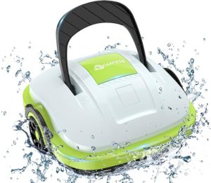 WINNY POOL CLEANER Cordless Robotic Pool Cleaner, Automatic Pool Vacuum with Powerful Suction, Dual-Motor,Self-Parking, Up to 538 Sq.ft,Ideal for Flat Above Ground Pools -Winny 200